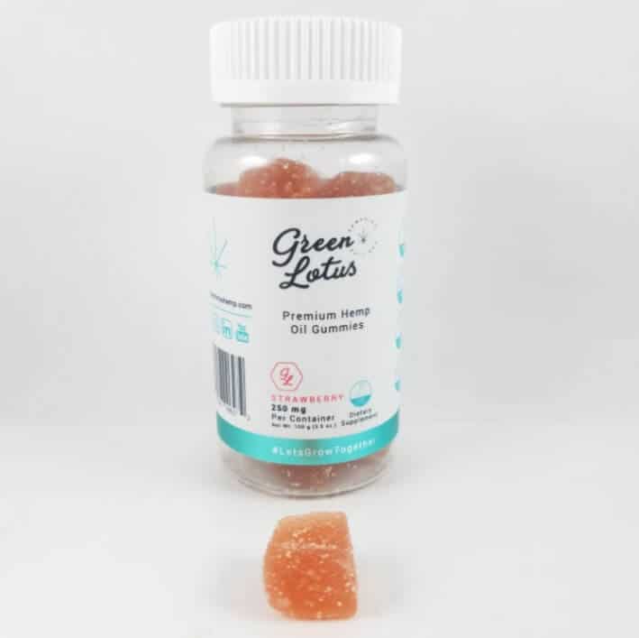 Green Lotus Hemp Oil Gummies - Strawberry - 250 mg
